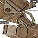 EXCELLENT ELITE SPANKER Tactical Dog Harness Military Service Dog Harness No-Pull Working Dog Vest Adjustable Training Vest Patrol Harness with Handle for Small Medium Large Dogs(Coyote Brown-L)