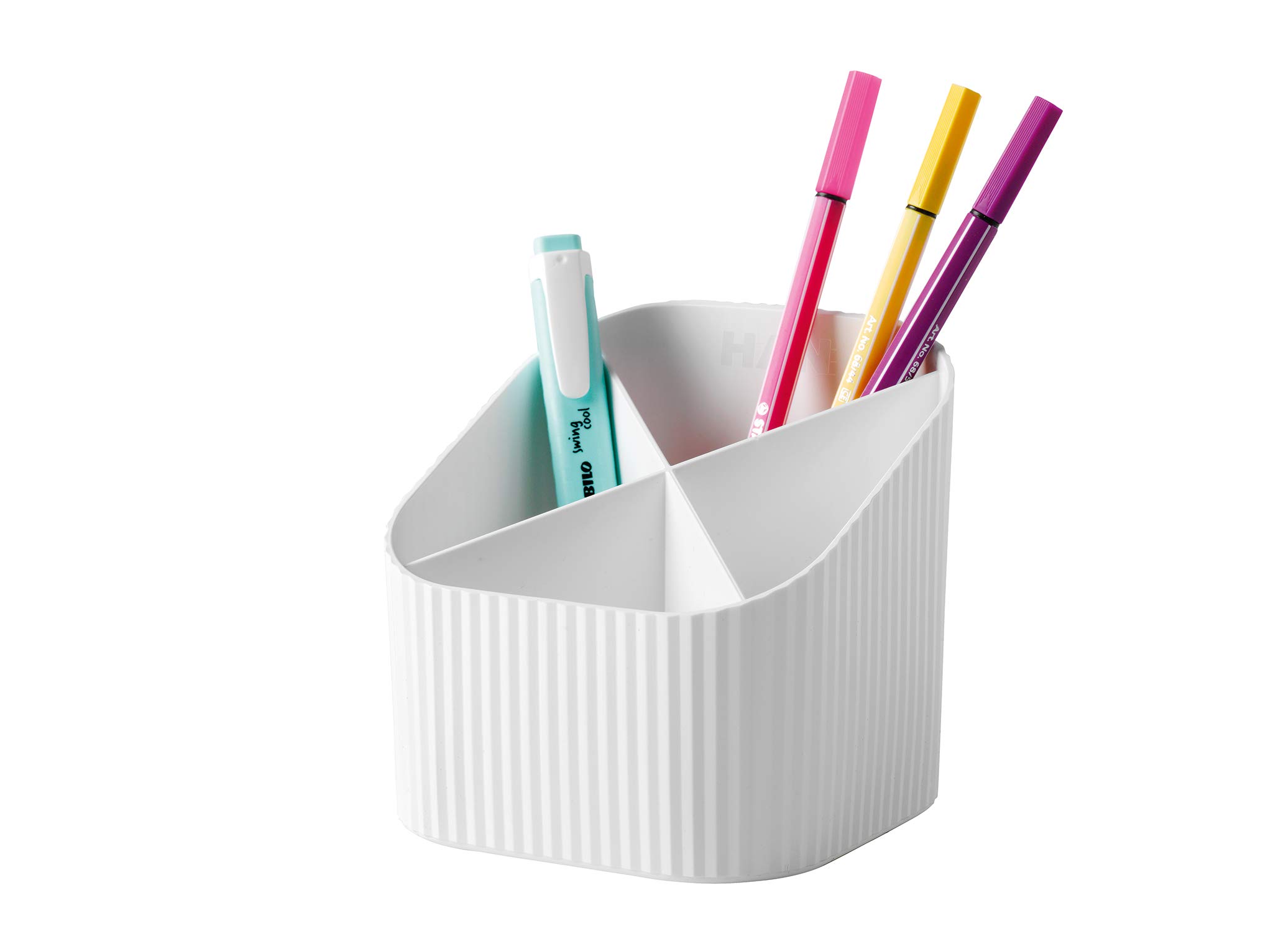 HAN Re-X-Loop Desk Holder - Say Yes to 100% Recycled Modern Young Design for All Desk Utensils White 17238-912