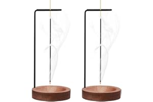 2PCS Incense Holder for Sticks, BetterJonny Wooden Incense Burner with Ash Catcher Tray and Iron Stand for Meditation Yoga Sp