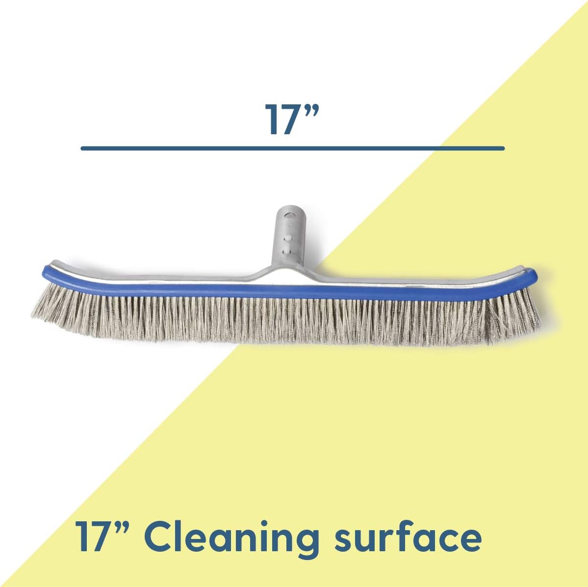Milliard Pool Brush, 17" Extra-Wide, Heavy Duty Wire, Algae Cleaner Brush Designed for Concrete and Gunite Pools for Extremely Tough Stain Removal: Home & Kitchen