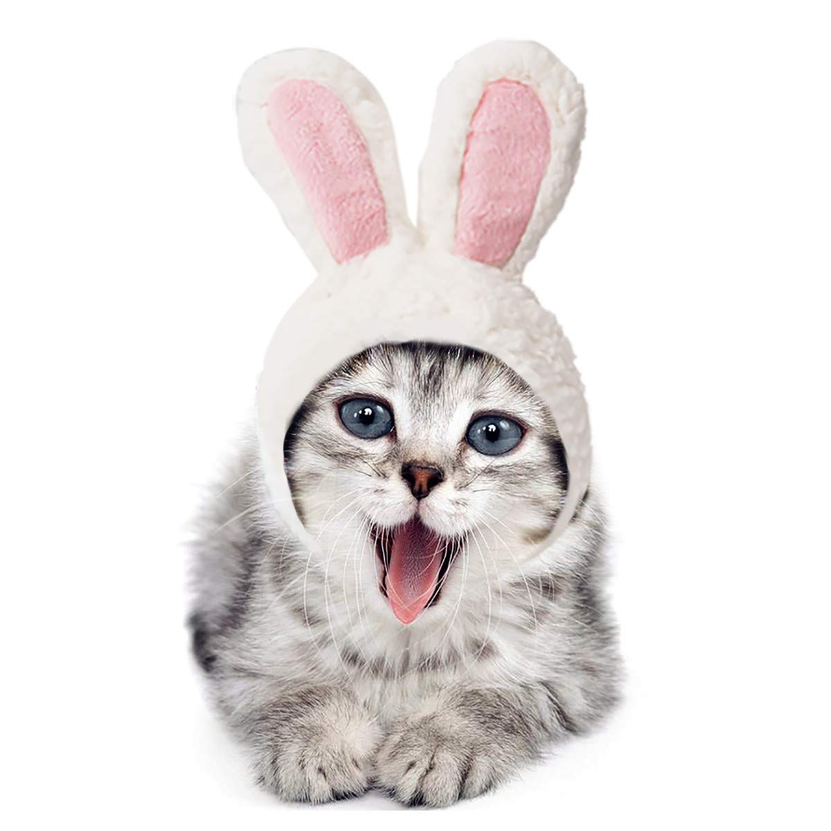 Legendog Dog Cat Costume, Cat Funny Outfit Adjustable Size Cat Bunny Costume Puppy Outfit Bunny Ears for Cats-Daily Party Dress up