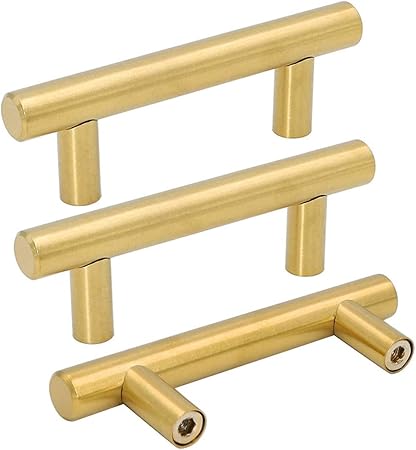 Goldenwarm Brushed Gold Cabinet Pulls Brass Cabinet Hardware