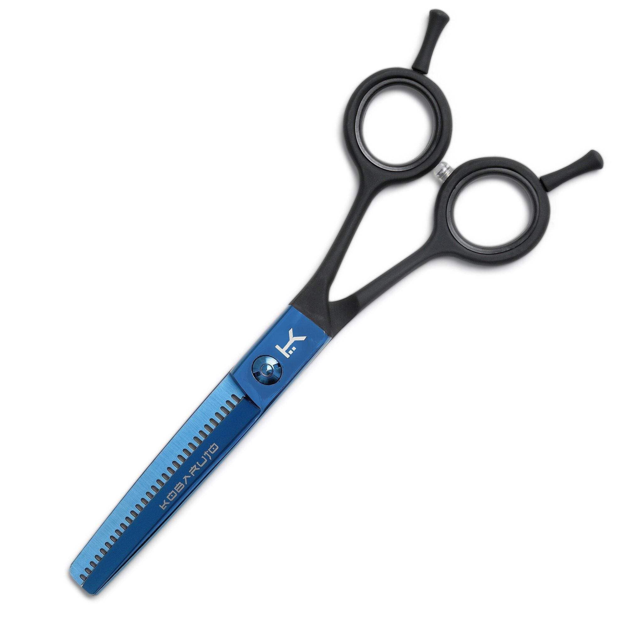 VERY SHARP 6 inch Blue Cobalt Thinning Scissors 35% Cut ratio