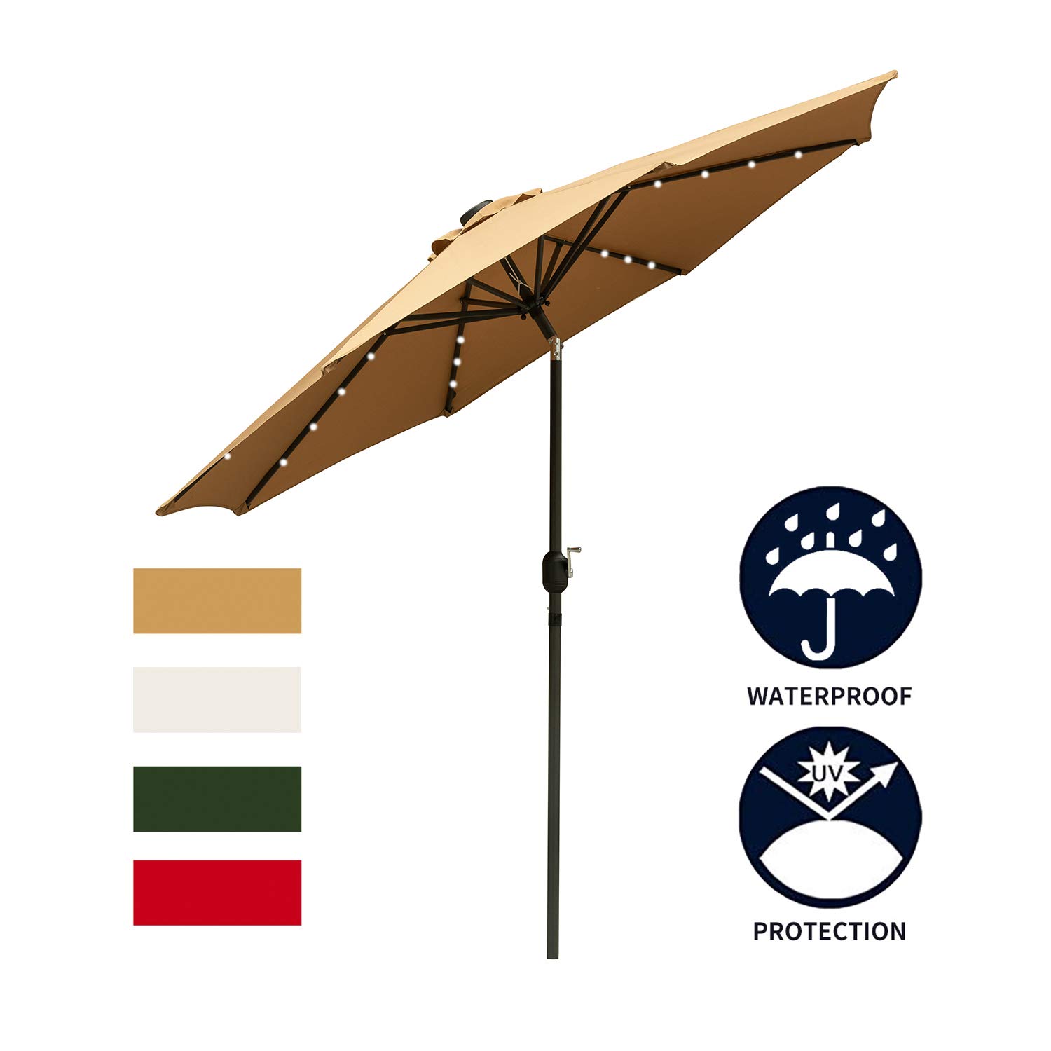 Best led-lit patio table imbrella