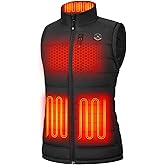COREEDGE Women's Heated Vest with Battery Pack | Lightweight Puffer Vest with 3-Temp Settings Machine Washable
