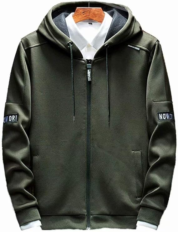 Amazon Kushim ジップアップパーカー メンズ パーカー 長袖 トップス 春物 秋物 秋服 フード付き ジャケット 無地 カジュアル 通勤 トレーナー パーカー 通販