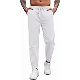 COOFANDY Men's Casual Joggers Pants Cotton Elastic Waist Drawstring Chino Pants Hiking Outdoor Track Sweatpants