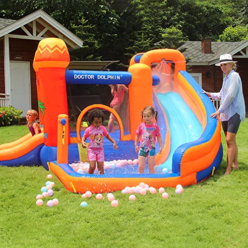 Inflatable Water Slide, Toddle Bouncy House with Blower, Water Bounce