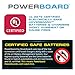 Powerboard by HOVERBOARD - (SAFE UL 2272 CERTIFIED) Blue - 2 Wheel Self Balancing Scooter with LED Lights - Hands Free Battery Powered Electric Motor --Personal Transporter - USA Company