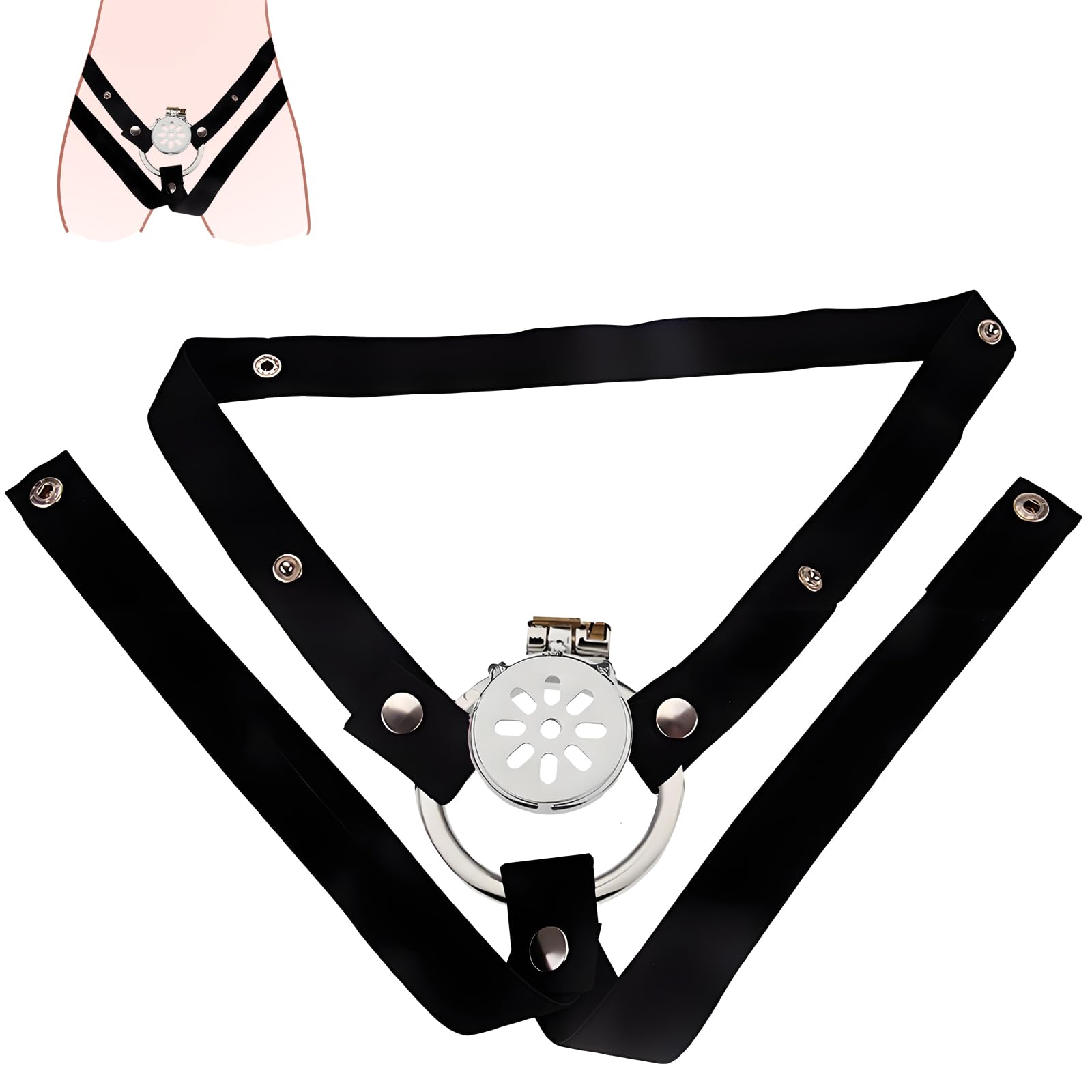 Inverted Chastity Device Male Cage with Chastity Belt Adult Toys Stainless Steel Chastity Cage Press Chastity Lock Beginner Cage Penis Cage Penis Ring Erection Ring Bondage Couple for Men