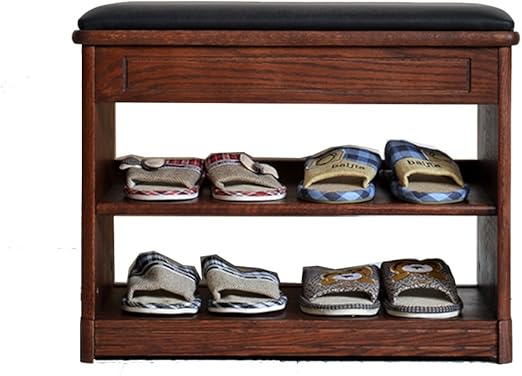 YANFEI Foyer Simple Schuhregal Massivholz Schuhbank Eiche Modern