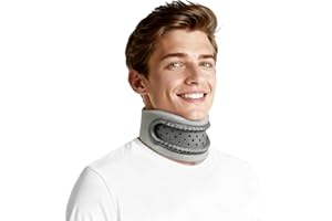 DIIKEN Neck Brace,Support Cervical Collar,Relieve Cervical Pain&Pressure for Men&Women,Skin-Friendly Fabric,Memory Foam Wrapped in Silicone Breathable Hard Frame (Light Gray)