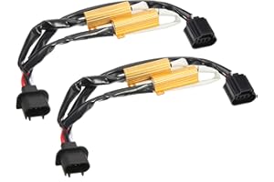 X AUTOHAUX 2Pcs H13 9008 LED Headlight Load Resistor Kit Dual 50W 8ohm Anti-Flicker Relay Error Free Decoder Warning Cancelle