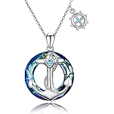 Anchor Necklace, Sterling Silver SailorI nspired Pendant Sailor Necklaces Nautical Maritime Jewelry Jewelry for Women Adjustable Chain Idea Gift for Sea Lovers Charming Ocean Themed Accessory for Every Occasion
