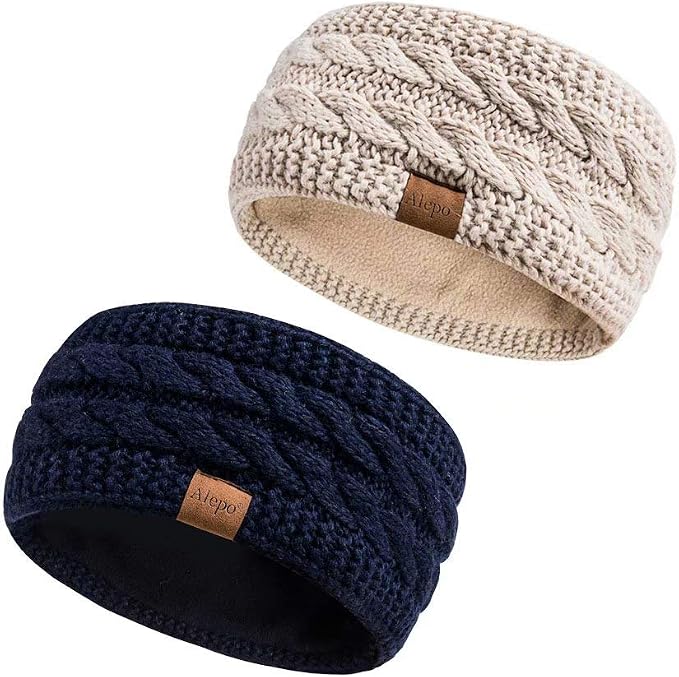 knitted fleece headband