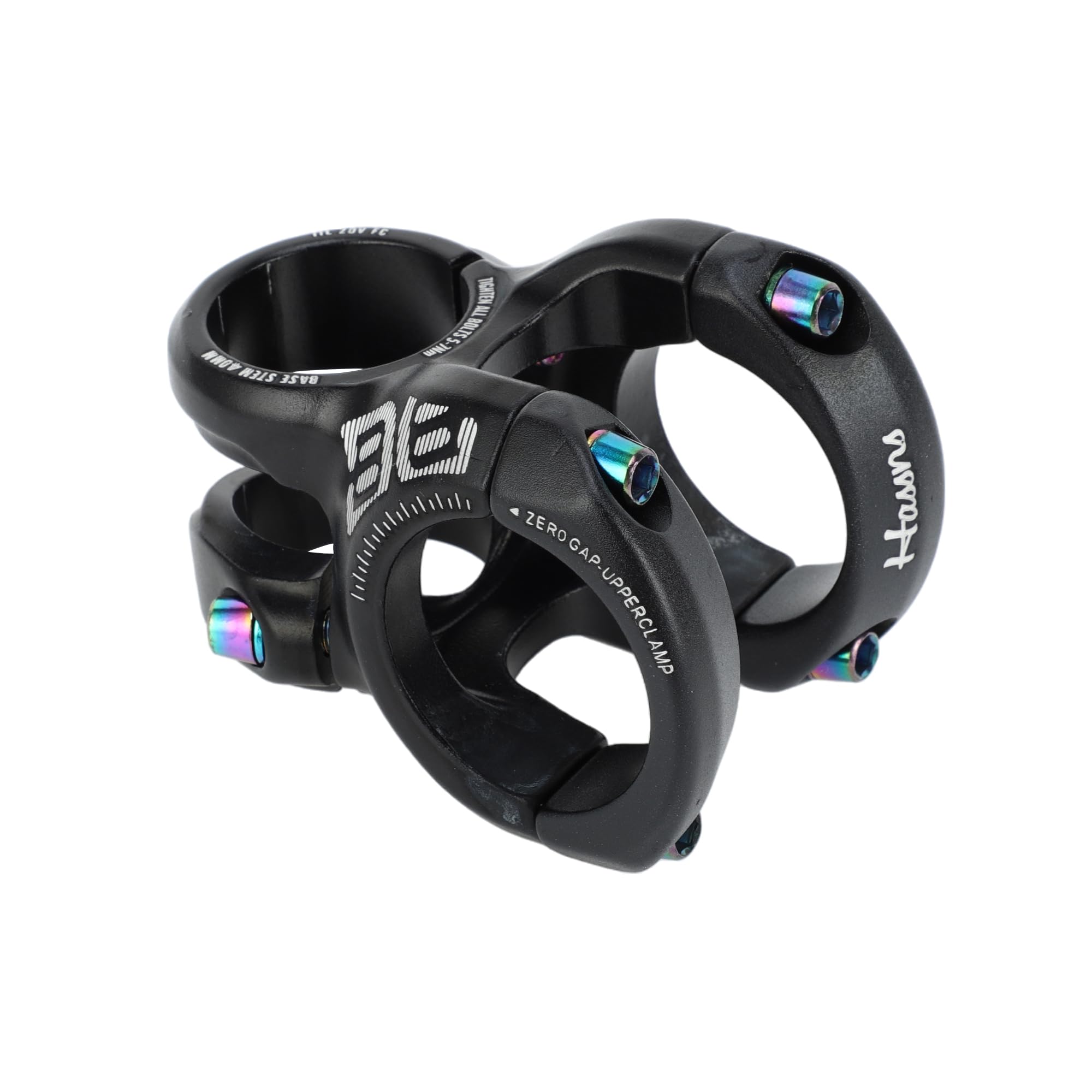 INFINAUTO Mountain Bike Stem Short Handlebar, 35mm Stem 40mm, Bicycle Road Bike MTB BMX Fixie Gear Cycling, 0-Degree Rise Cycles Short Stem, Black, 1 Pc