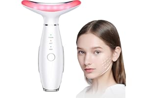 MOSNAMI Face and Neck Massager,3 Color Facial Tool with Vibration, Rechargeable Facial Massager for Skin Care (White)