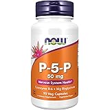 NOW Supplements, P-5-P 50 mg with Coenzyme B-6 + Mg Bisglycinate, 90 Veg Capsules