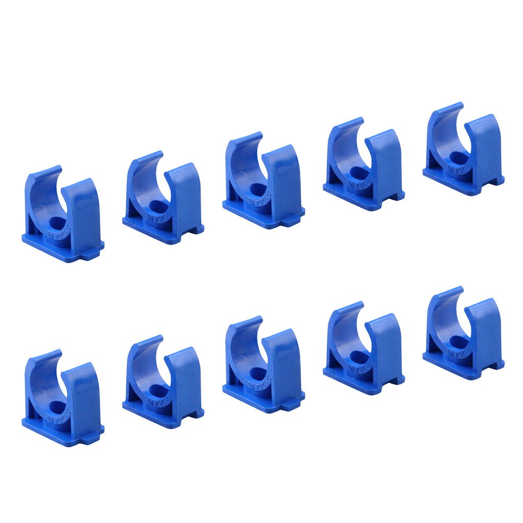 Sinmova 10PCS 32mm U Type Pipe Clamps Tubing Clips Conduit Fittings Blue