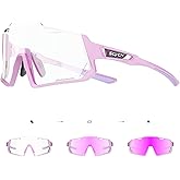SCVCN Photochromic Cycling Glasses Sport Sunglasses Clear Men Women MTB BMX Running Driving S336