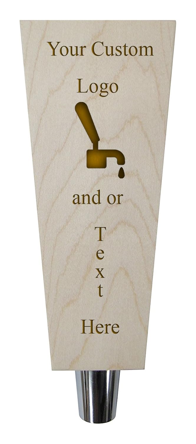 Custom personalized beer tap handle 3D Laser Engraved with your personalized text. Great for tap rooms, breweries and home kegerators. (6.5 INCH TAPERED)