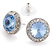 Star Light Crystal Jewelry | Colorful Rhinestone Pierced Earrings for Dance, Pageant, Prom, Performance, Wedding or Special Event