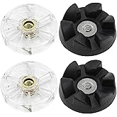 Replacement Parts 2 Blade Rubber Gears and 2 Motor Base Top Gears,Fits Nutribullet 600W 900W Blender Juicers