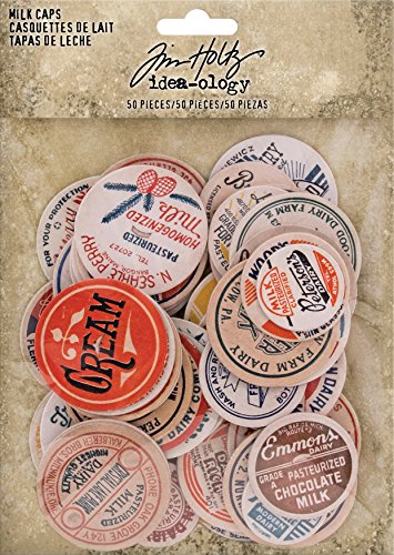 Tim Holtz Idea-ology Milk Caps - Package of 50