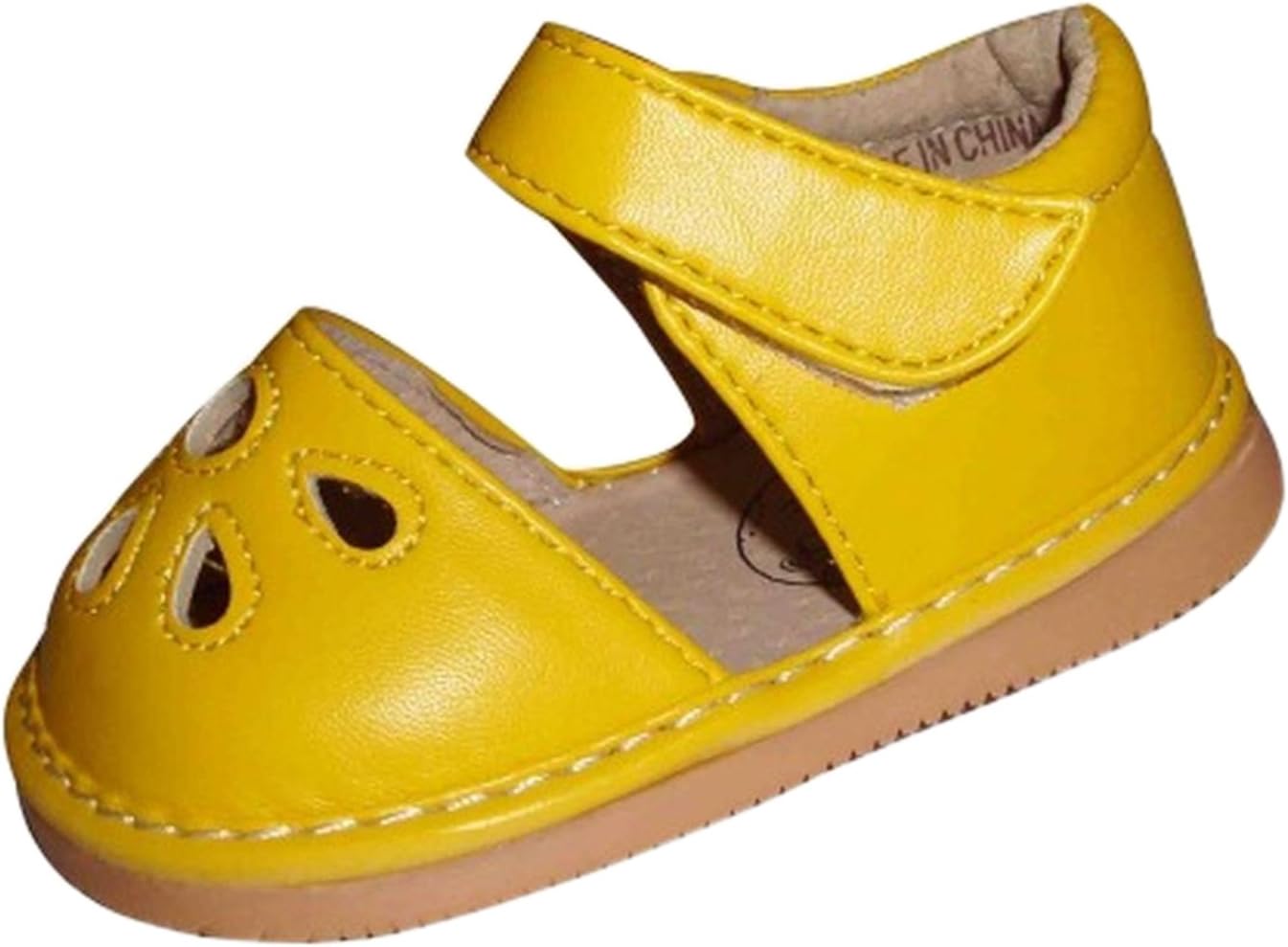 Jiazibb Leather Insole Hollow Baby Girl Squeaky Shoes Toddler First Walkers Shoes