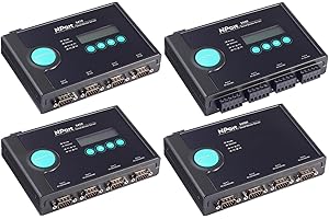 MOXA NPORT 5450 w/Adapter 4-Port RS-232/422/485 Serial Device Server | NPort 5400 Series