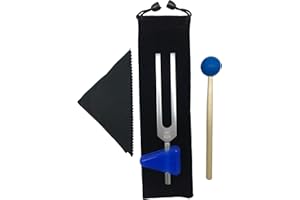 FSHANEE 528 Hz Tuning Fork Tools Sound Healing Chakra Tuning Fork Solfeggio Energy Tuning Fork for DNA Repair Healing MI528 Hz Love Frequency Healing Devices for Healing (Silvery)