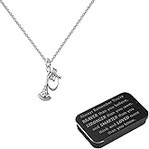 French Horn Necklace French Horn Music Gifts for Women Musical Instrument Necklaces Music Charm Pendant Necklace Jewelry Box