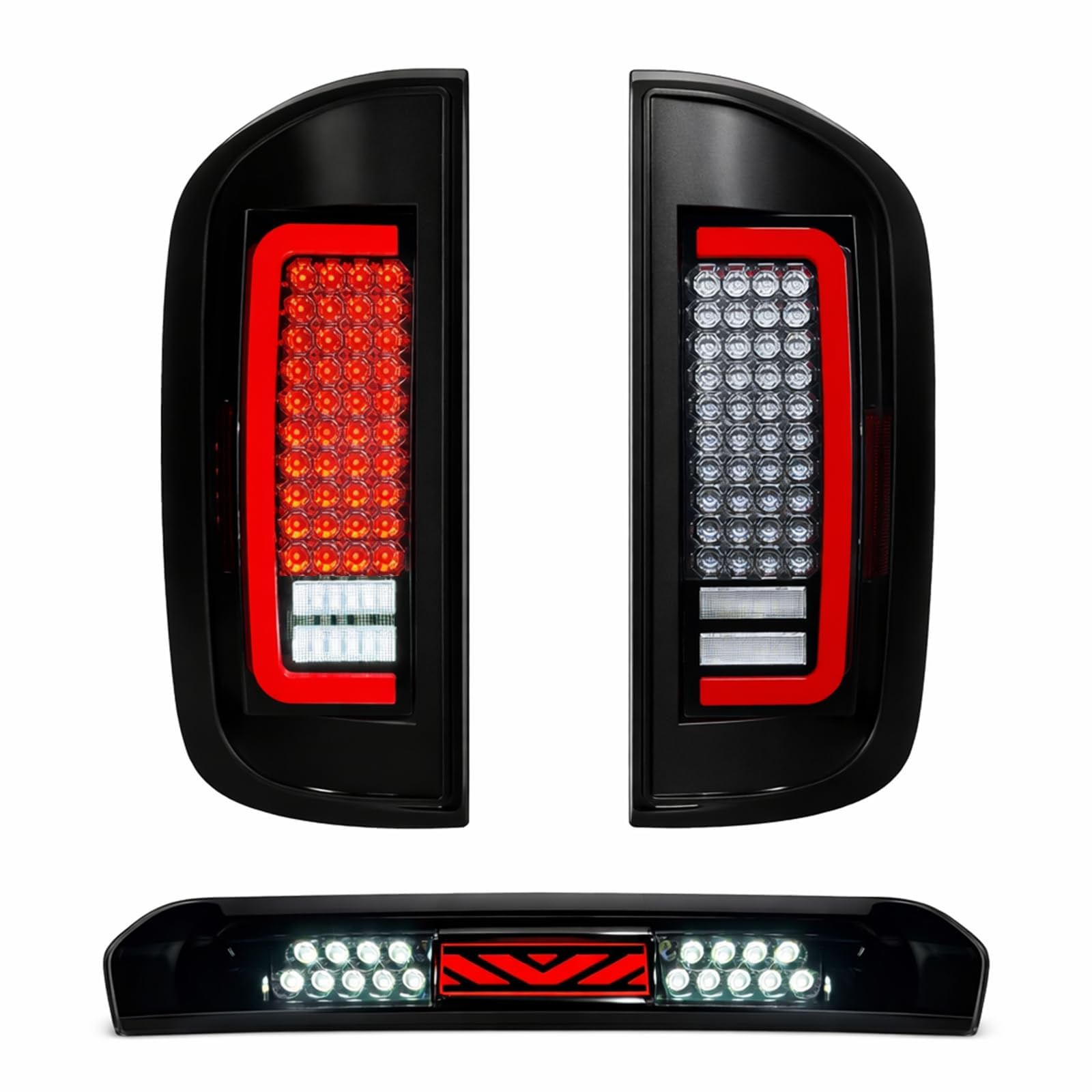 Photo 1 of Suiwtaa Tail Light + 3rd Third Brake Cargo Lamp for Dodge Ram 1500?2007-2008?, Ram 2500 3500?2007 2008 2009?.Upgraded Version Rear Taillight Assembly and High Mount Stop Light.