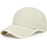 HH HOFNEN Quick Dry Baseball Hat Unstructured Athletic Golf Cap Women Men | Sport Mesh Outdoor Hat Breathable Adjustable Running Hat Curved Bill Ball Cap Performance Hat Unisex