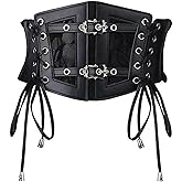 RLIBYROSE Womens Elastic Corset Belt Sides Lace-up Underbust Wide Costume Belts for Women Vintage 2026