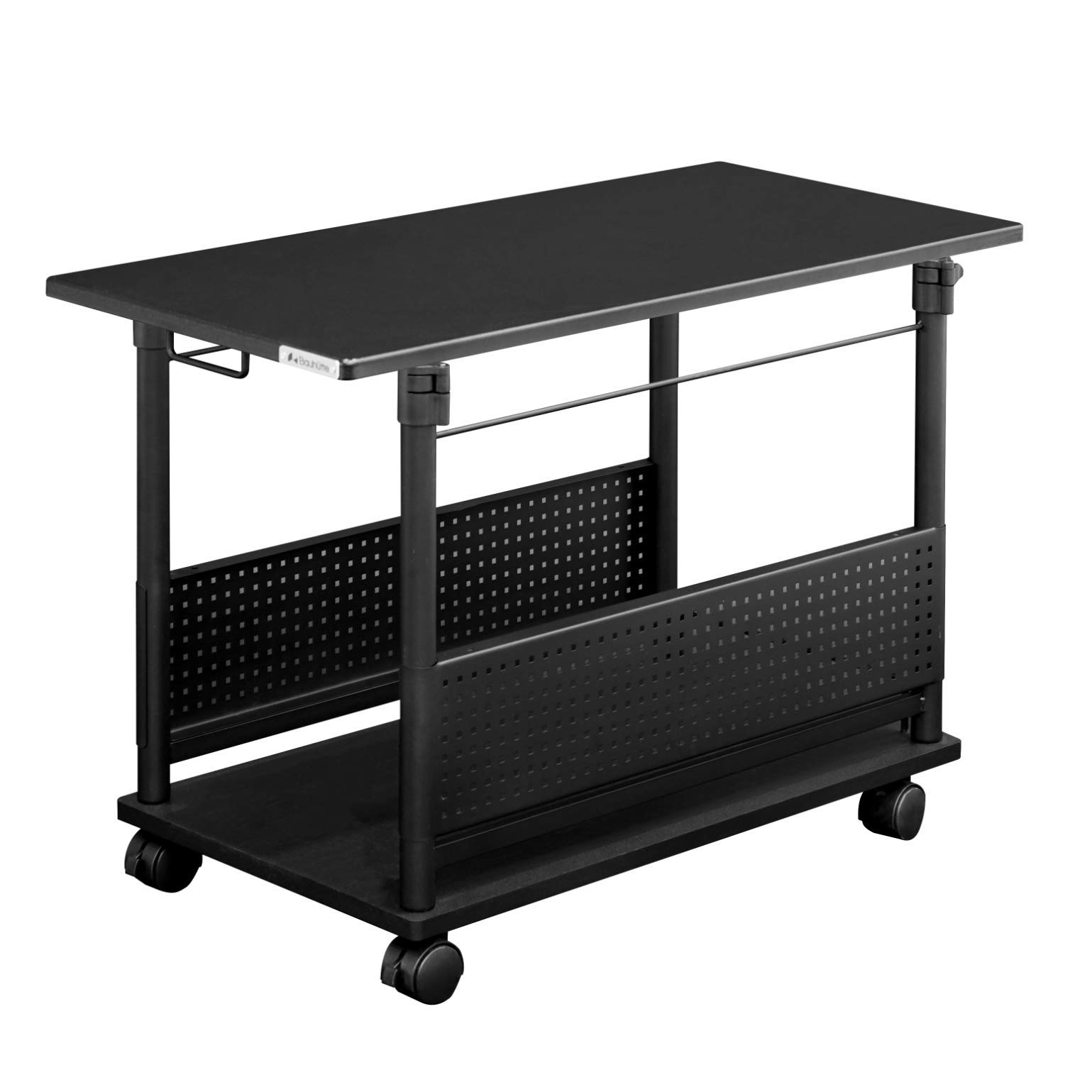 Bauhutte ( バウヒュッテ ) 昇降式 L字デスク ラージ パソコンラック pcラック ( ‎幅 39 × 奥行 82 高さ 57-78 cm ) ブラック BHD-820H-BK商品画像