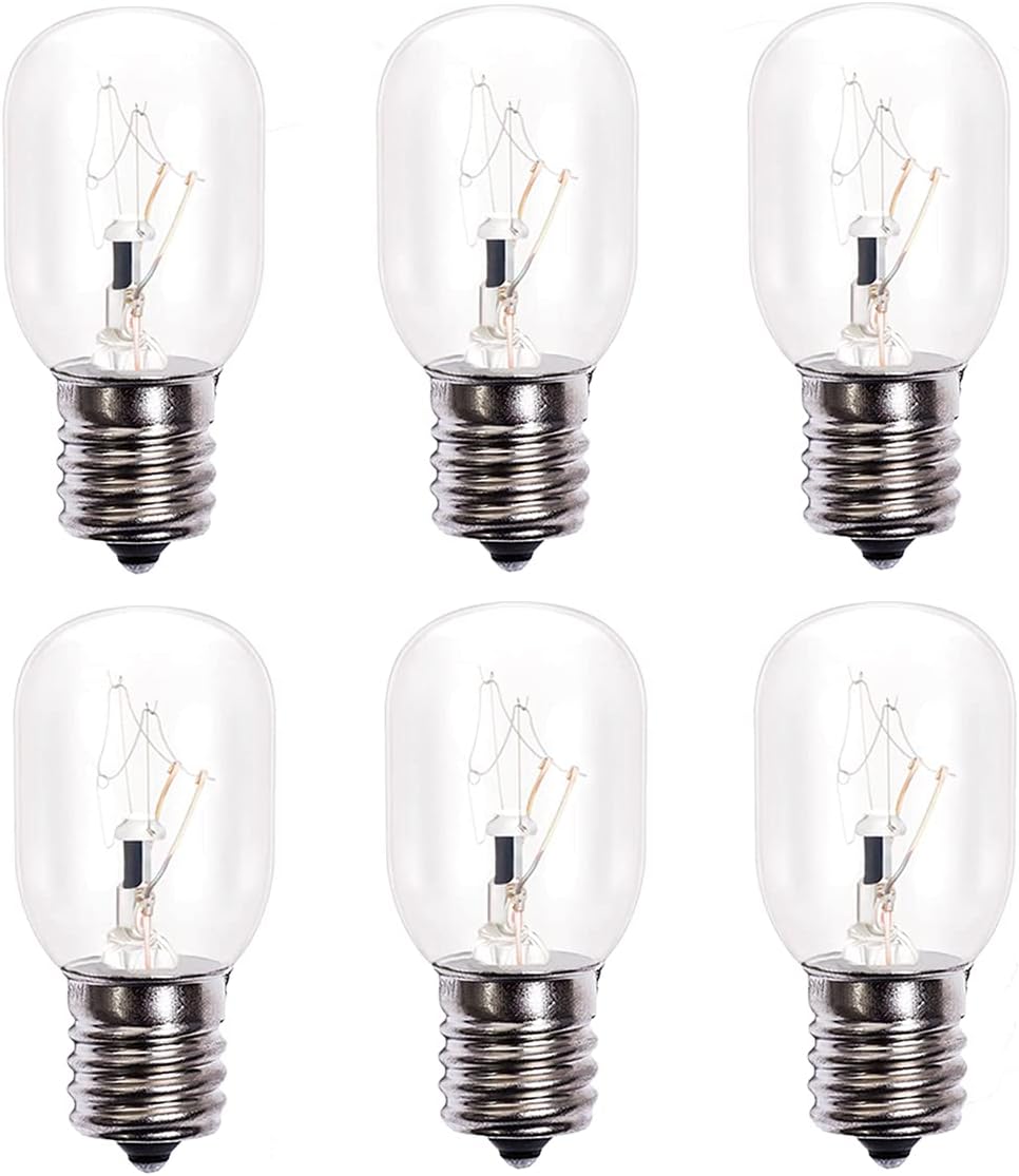 8206232A Microwave Light Bulb,125V 40W E17 Microwave Oven Replacement Parts,Exact Fit for Whirlpool Maytag Microwaves,High-Grade Materials with Durable Filaments,Ultra Durable,Pack of 6.: Home Improvement