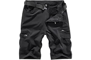 KOLONGVANGIE Quick Dry Hiking Shorts Men's Cargo Casual Outdoor 4-Way Stretchy Lightweight Summer Short with Multi Pockets 30-46 (No Belt)