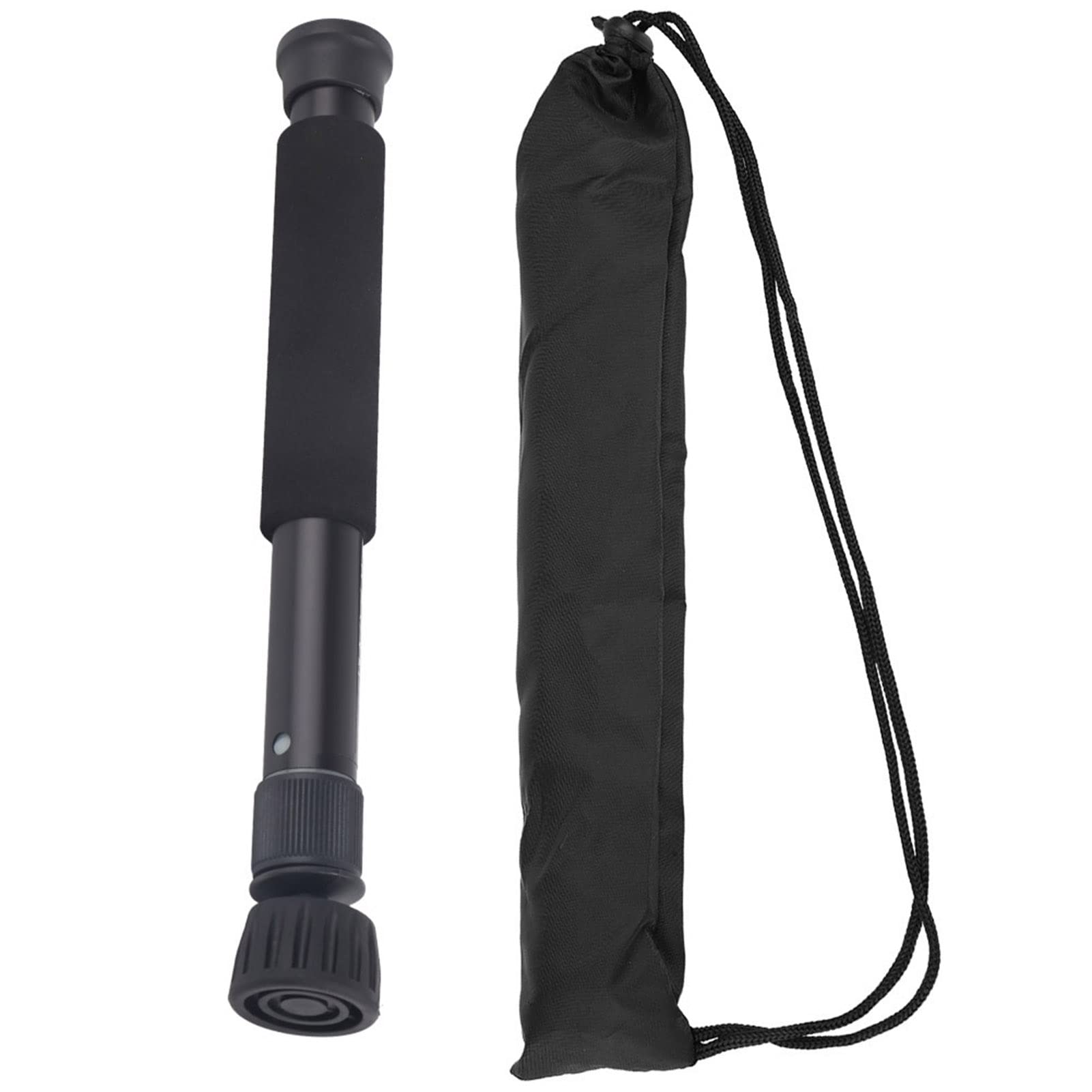 Compact Portable 6 Sections Monopod, Aluminium Photography Monopod Telescopic Support Rod, Removable Feet, Folding Size is 28cm, Up to 122cm, Load 5kg (P-256A)