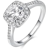 YUREN Eternal Love Women's 18K Rose/White Gold Plated CZ Diamond Engagement Rings Best Promise Rings Anniversary Wedding Bands