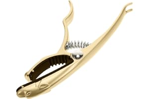 TIKODIDA Metallic Gold Zinc Alloy Guitar Capo Clamp, Tune Changing Clip for Acoustic and Electric Guitars,