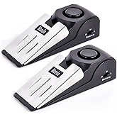 Door Stop Alarm, Door Stopper with 120DB Security Alarm, Floor Wedge Doorstop for Travel Apartment Home House (Pack of 2)
