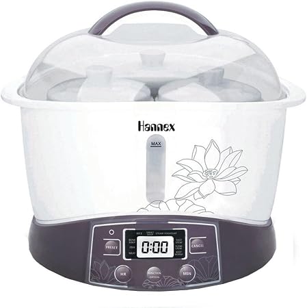 Amazon Com Hannex Estj322w Electric Stew Pot 3 2 L Purple Kitchen Dining