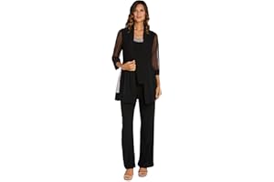 R&M Richards Womens Plus Beaded Neck 2 Piece Pant Set