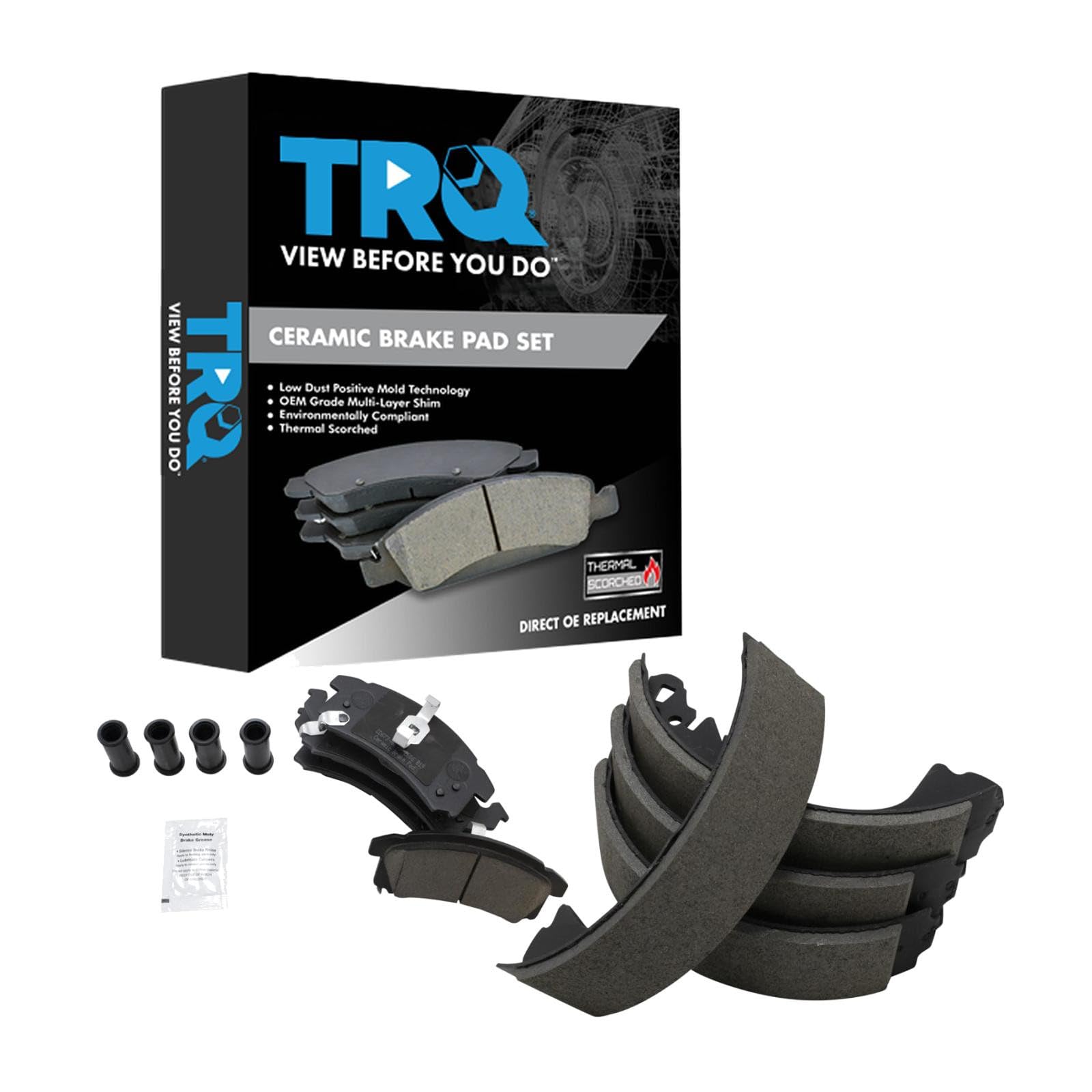 TRQ Front Brake Pads Ceramic Compatible with 1996-2002 Chevrolet Cavalier Image