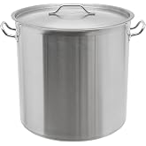 100 Quart Large Cooking Pot, Stainless Steel Stockpot, Cookware Sauce Pot with Lid, Handle, for Cooking Stewing