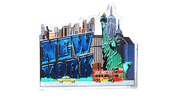 La línea del horizonte de Nueva York Ciy metálico imanes para ...