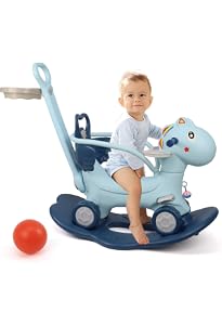 4-in-1 Schaukelpferd Für Kleinkinder Von 1–3 Jah Produktbild-Vorschau 3