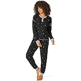 PJ Salvage womens Ski Jammie Classics Thermal Long-sleeve Top and Pajama Pant 2-piece Set