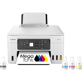 Canon Megatank GX3020 All-in-One Wireless Supertank Printer with Print, Copy, and Scan | Easy Setup, Mobile Printing and 1.35" Monochrome LCD Screen